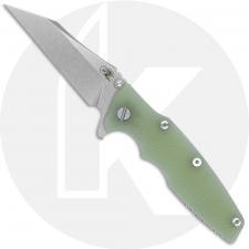 Rick Hinderer Eklipse 3.5 Knife - Wharncliffe - Stonewash - Translucent Green G10