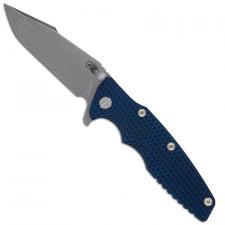 Rick Hinderer Eklipse 3.5 Knife - Harpoon Spanto - Working Finish - Tri Way Pivot - Blue / Black G10