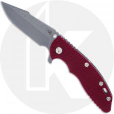 Rick Hinderer XM-18 3.5 Inch Knife - S45VN Harpoon Spanto - Working Finish - Red G10