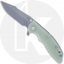 Rick Hinderer XM-18 3.5 Inch Knife - S45VN Harpoon Spanto - Working Finish - Translucent Green G10