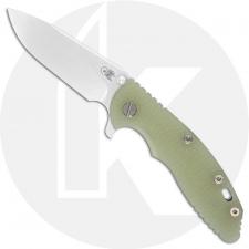 Hinderer Knives XM-18 3.5 Inch Knife - Slicer - Stonewash Finish - 20CV - Tri Way Pivot - Translucent G-10