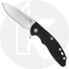 Hinderer Knives XM-18 3.5 Inch Knife - Slicer - Stonewash Finish - 20CV - Tri Way Pivot - Black G-10