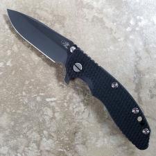 Rick Hinderer XM-18 Knife 3.5 Inch Battle Black Spear Point Black G10 Frame Lock Flipper Folder