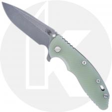 Hinderer Knives XM-18 3.5 Inch Knife - Spear Point - Working Finish - S45VN - Tri Way Pivot - Translucent G-10