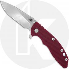 Rick Hinderer XM-18 3.5 Inch Knife - S45VN Slicer - Stonewash - Red G10