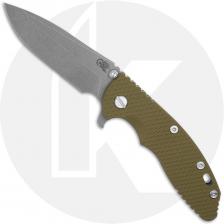 Rick Hinderer XM-18 3.5 Inch Knife - Spanto - Working Finish - 20CV - OD Green G10