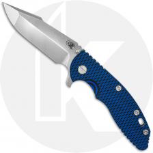 Rick Hinderer XM-18 3.5 Inch Knife - Skinny Harpoon Spanto - Stonewash Finish - MagnaCut - Blue/Black G10
