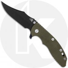 Rick Hinderer XM-18 3.5 Inch Knife - Bowie - Battle Black - MagnaCut - OD Green G10