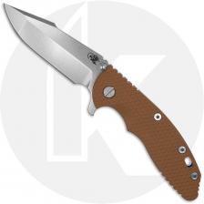 Rick Hinderer XM-18 3.5 Inch Knife - Harpoon Spanto - Stonewash Finish - MagnaCut - Coyote G10