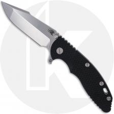 Rick Hinderer XM-18 3.5 Inch Knife - Skinny Harpoon Spanto - Stonewash Finish - MagnaCut - Black G10
