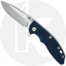 Rick Hinderer XM-18 3.25 Inch Knife - S45VN Spear Point - Stonewash Finish - Blue/Black G10