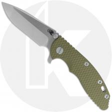 Rick Hinderer XM-18 3.25 Inch Knife - Stonewash MagnaCut Spanto - OD Green G10 / Stonewash Titanium