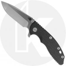 Rick Hinderer XM-18 3.25 Inch Knife - Stonewash MagnaCut Spanto - Black G10 / Working Finish Titanium