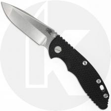 Rick Hinderer XM-18 3.25 Inch Knife - Stonewash MagnaCut Spanto - Black G10 / Stonewash Blue Titanium - Non Flipper