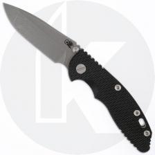 Rick Hinderer XM-18 3.25 Inch Knife - Working Finish MagnaCut Spanto - Black G10 / Working Finish Titanium - Non Flipper