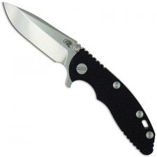 Hinderer Knives XM-18 3 Inch Knife - Spear Point - Stonewash - Tri Way Pivot - Black G-10 Handle