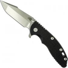 Hinderer Knives XM-18 3.5 Inch Knife - Gen 6 Harpoon Spanto - Stonewash - Tri Way Pivot - Black G-10