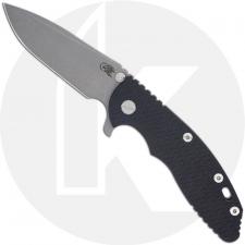 Hinderer Knives XM-18 3.5 Inch Knife - Spanto - Working Finish - S45VN - Tri Way Pivot - Black G-10 / Battle Bronze Ti