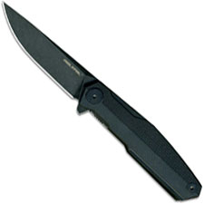 Real Steel 7816 G3 Puukko Light Ostap Hel Flipper Knife BlackWash Blade Black G10 Handle