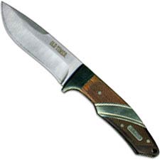 Old Timer 30OT Capybara Fixed Blade Drop Point Rosewood and Ebony Handle with Brass Detailing