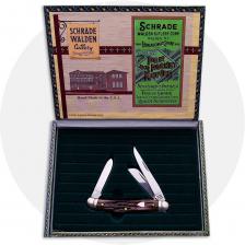Schrade Walden CSW982 Cigar Box Classics Set - Stockman - Tree Bark Bone - Serial Numbered - Discontinued - BNIB