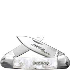 Schrade Imperial IMP11 Large Canoe Pocket Knife Cracked Ice POM