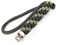 Schmuckatelli Lanyard - Classic Pewter Bead - Pewter Finish - Black and Digi Camo Cord - 4.A-CBLBDCP