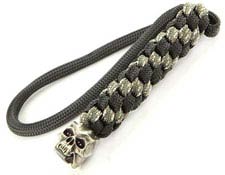 Schmuckatelli Lanyard - Cyber Pewter Bead - Pewter Finish - Black and Digi Camo Cord - 4.A-CYBLBDCP