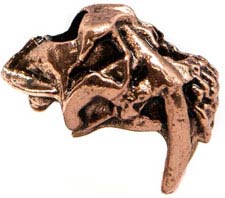 Schmuckatelli Sabretooth Pewter Bead - Antique Copper Finish - STAC