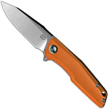 Stedemon ZKC C02D03 EDC Flipper Folding Knife Satin Clip Point Orange G10