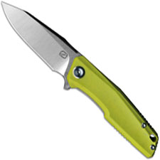 Stedemon ZKC C02D04 EDC Flipper Folding Knife Satin Clip Point Green G10