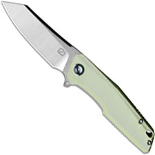 Stedemon ZKC C02T05 EDC Flipper Folding Knife Satin Reverse Tanto Jade G10