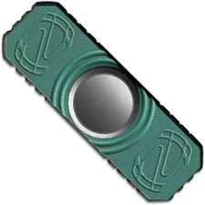 Stedemon Z01BLU Hand Spinner Fidget Toy Stress Reliever Teal Blue Anodized Titanium