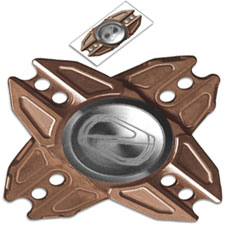 Stedemon Z02X Hand Spinner Fidget Toy Stress Reliever Z02XBRZ Bronze Titanium