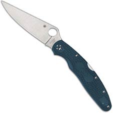 Spyderco Police 4 Lightweight K390 - C07FP4K390 - K390 Drop Point - Blue FRN - Lock Back