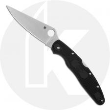 Spyderco C07PBK4 Police 4 Lightweight Knife - 4.39 Inch Drop Point - Black FRN Handle