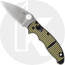 Spyderco Manix 2 Salt C101GBKYLMCP2 Knife - CPM MagnaCut Leaf-Shaped Blade - Black/Yellow G10