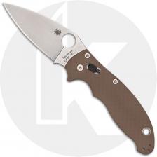 Spyderco Manix 2 C101GPBN15V2 - Sprint Run - Satin 15V Blade - Brown G10 - USA Made