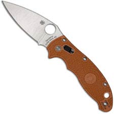 Spyderco Manix 2 Lightweight C101PBORE2 - REX 45 Blade - Burnt Orange FRCP Handle - Sprint Run - USA Made