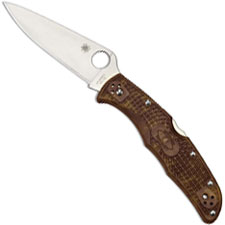 Spyderco Endura 4 Knife C10ZFPDCMO Flat Ground VG10 with Desert Camo Zome FRN