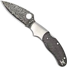 Spyderco Caly 3 Knife - C113CFPD - Carbon Fiber and Damascus Sprint Run - Discontinued Item - Serial # - BNIB