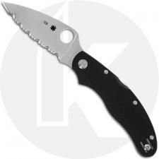 Spyderco Caly 3 C113GS - Serrated VG-10 Blade - Black G10 - Discontinued Item - Serial Numbered - BNIB