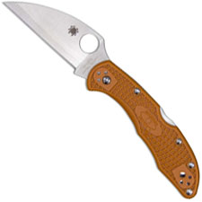 Spyderco Delica Wharncliffe Knife C11FPWCBORE 2018 Sprint Run HAP40 SUS410 Burnt Orange FRN - Discontinued Item  Serial # - BNI