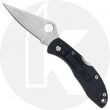 Spyderco Delica Knife - C11LCFP - Discontinued Item - Serial Number - BNIB - Limited Run - Left Handed - Plain Edge - Carbon Fib