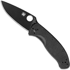 Spyderco Tenacious C122CFBBKP Limited Black Blade Carbon Fiber G10 Folding Knife