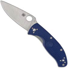 Spyderco Tenacious Lightweight Knife - C122PBL - Satin S35VN Drop Point - Blue FRN - Liner Lock