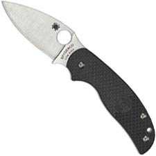 Spyderco C123PBK Sage 5 Lightweight Knife - Satin Blade - Black FRN Handle with Compression Lock