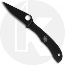 Spyderco Honeybee Slip Joint Knife - C137BKP - Black 3Cr13 Drop Point - Black Stainless Steel - Key Ring Hole