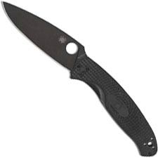 Spyderco Resilience Lightweight - C142PBBK - Value Folder - Black Plain Edge - Black FRN - Liner Lock Folding Knife