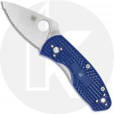 Spyderco Ambitious Lightweight S35VN C148SBL - Serrated - Blue FRN - Liner Lock Folder